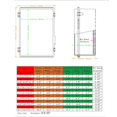 Outdoor Waterproof Box Junction Box Weatherproof IP67 ABS Plastic Enclosure Swi
