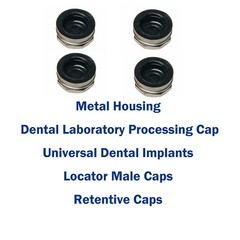 US 4PCS Metal Housing Laboratory Processing Male Cap Univeral Implant Locat0r