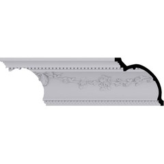 Ekena Millwork Endurathane Floral Swag Crown Moulding 6 3/4H X 6 7/8P X 9 5/8F
