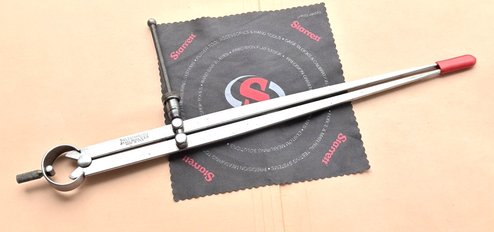 STARRETT No. 83B-12 Spring-Type Dividers W/Flat Legs; 12.0” Size & Capacity.USA