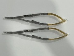 LOT OF 2 Laschal Castroviejo Needle Holder. diamond, 18CM, Straight