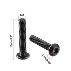 M3x16mm Thread 10.9 Alloy Steel Button Head Hex Socket Cap Screw Bolt 100pcs