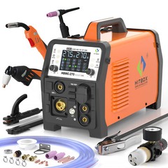 Compact 6in1 Aluminium Welder 200A Gas Gasless MIG Stick TIG Spot Cut Equipment
