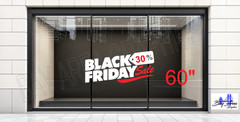 % OFF Black Friday Sale Sign Vinyl Decal – Storefront Window Graphic