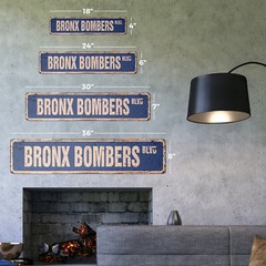 BRONX BOMBERS Vintage Street Sign Metal Plastic new york baseball fan NY