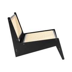 Home Bamboo Chair Bamboo Accent Chair Comfy Bamboo Chairs 53x64x58cm Black