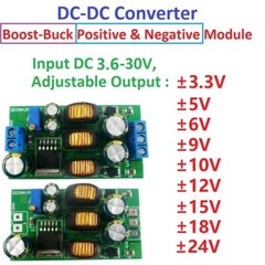 1/2x DC Positive Negative Dual Output Power Supply boost-Buck Converter Module