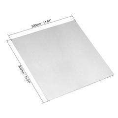 Aluminum Sheet, 300mm x 300mm x 1mm Thickness 6061 T6 Aluminum Plate