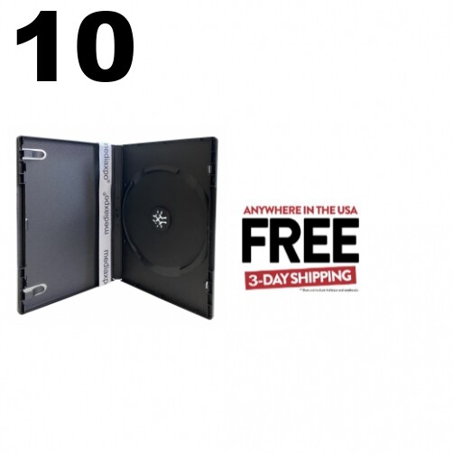 10 STANDARD Black Single DVD Cases 14MM **1-3 DAYS