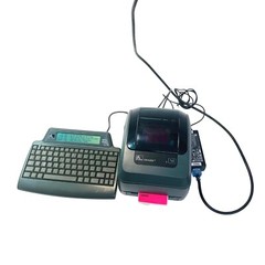 Zebra ref GK420t, THERMAL PRINTER W/ KDUPLUS 120182G-001 KEYBOARD & POWER SUPPLY
