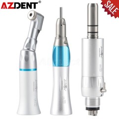 Dental Slow Low Speed Straight+Contra Angle+Air Motor Handpiece Kit 4 Holes USA