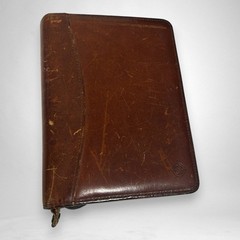 Franklin Covey Riverwood Leather PadFolio Distressed Warm Brown USA