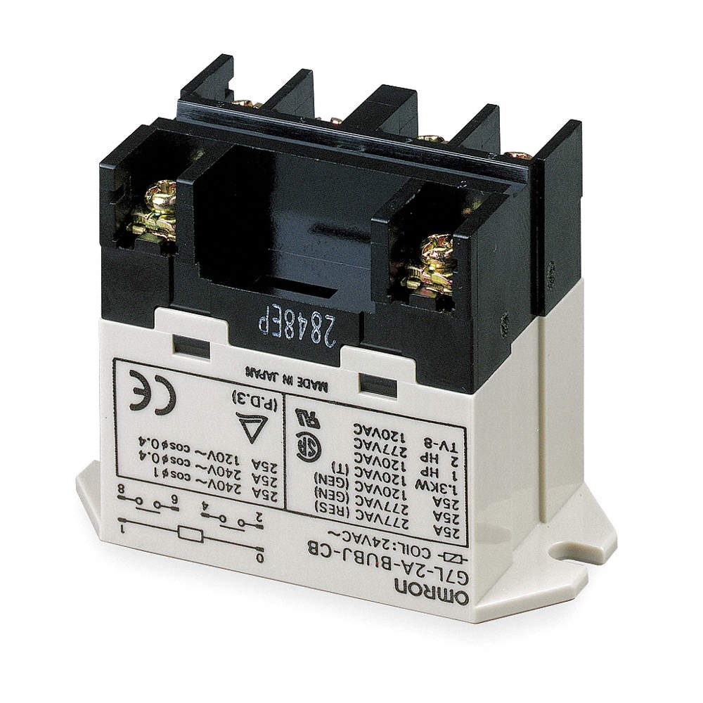 OMRON G7L-2A-BUBJ-CB-AC24 Enclosed Power Relay,6 Pin,24VAC,DPST-NO 2XC19