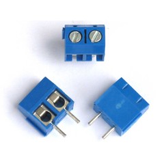 10 Pcs 2-Pin Screw Terminal Block Connector 5.08mm Pitch PCB Mount Blue 10X