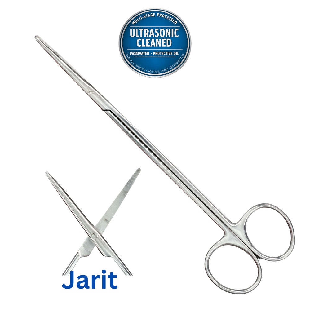 Jarit 100-261 Metzenbaum Scissors, Delicate, Curved, 7″ – Ultrasonic Cleaned