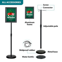 6Packs Sign Holder Stand 8.5 x 11 – Adjustable Heavy Duty Poster Sign Stands …
