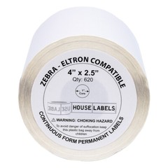 ZEBRA / ELTRON 4×2.5 (4″ x 2-1/2″) Direct Thermal Labels – (1) Roll of 620