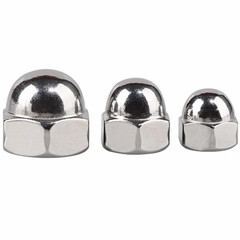M12-1.75 Acorn Hex Cap Dome Head Nuts, 304 Stainless Steel 18-8, Bright Finish,3