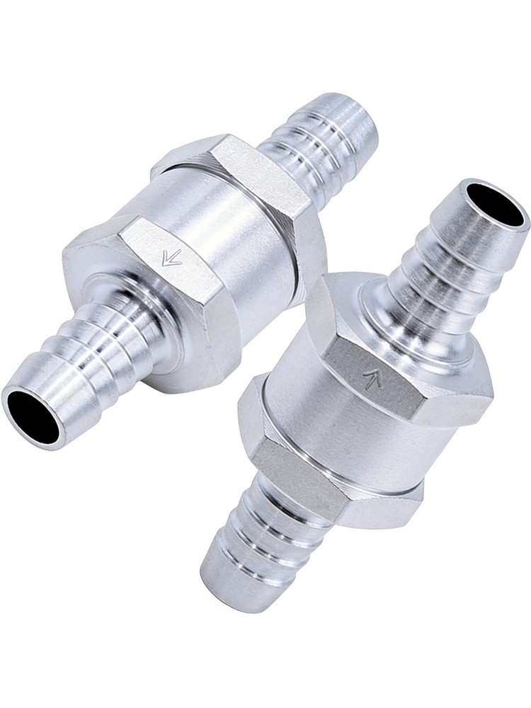 Pair of 3/8″ Aluminum Check Valves, Heavy-Duty for Marine Fuel & Water Systems