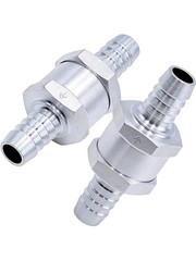 Pair of 3/8″ Aluminum Check Valves, Heavy-Duty for Marine Fuel & Water Systems