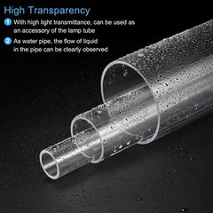 Acrylic Pipe Clear Rigid Round Tube 175mm ID 180mm OD 10″