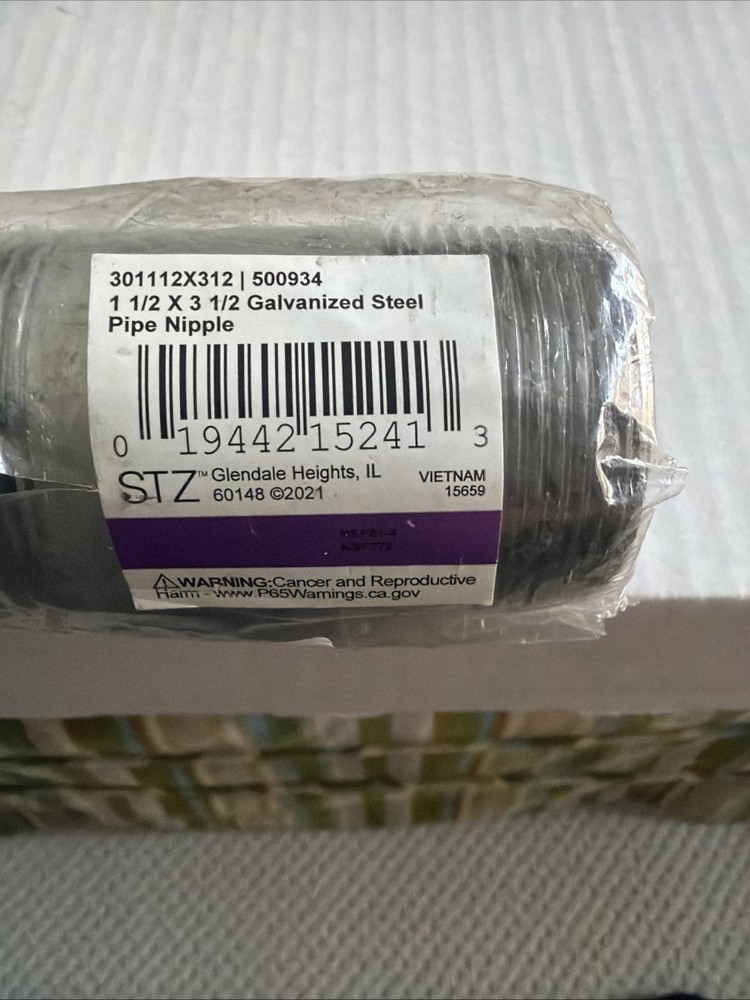 STZ 301 Galvanized Steel Pipe Nipple 1-1/2″ X 3-1/2 500934