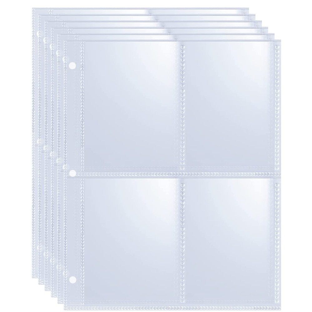 20 Pack 160 Pockets 2.5×3.5 Trading Card Sleeves,A5 Binder 4 Pocket Card