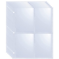 20 Pack 160 Pockets 2.5×3.5 Trading Card Sleeves,A5 Binder 4 Pocket Card