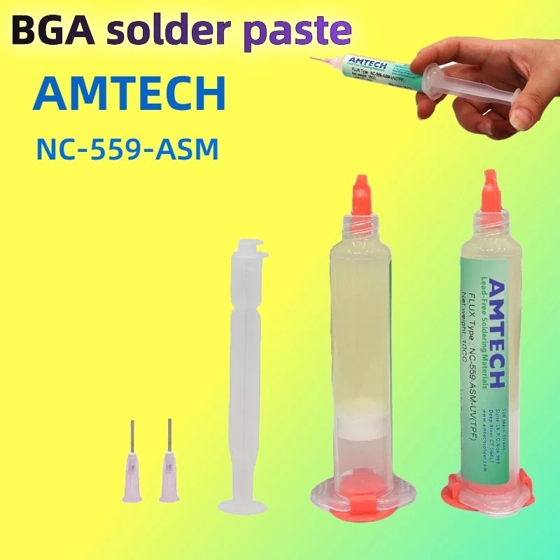 AMTECH NC-559-ASM No-Clean Tacky Gel Solder Flux 10cc X1 Kit