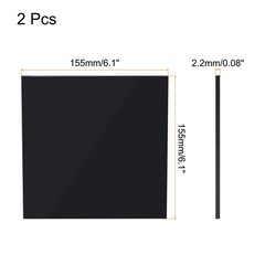 2 Pack UHMW Sheet Ultra High Molecular Weight Polyethylene, 6.1 x 6.1 x 0.08