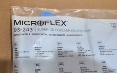 Ansell Microflex Gloves Elbow Length, Powder Free, Large, Pack of 100, # 93-243