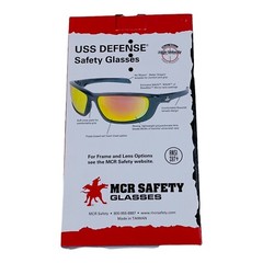 12 Pair MCR Safety USS Defense Safety Glasses Translucent Dark Blue Full Frame