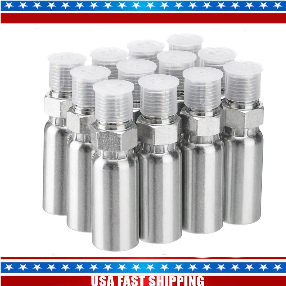 12 Pack 1/4″ Hydraulic Hose Fitting-1/4″ Hose X1/4 Inch NPTF Male Pipe Thread Hy