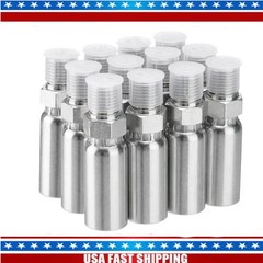 12 Pack 1/4″ Hydraulic Hose Fitting-1/4″ Hose X1/4 Inch NPTF Male Pipe Thread Hy
