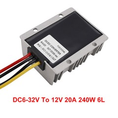 DC-DC 6-32V to 12V 5-25A Automatic Voltage Stabilizer Power Converter Regulator