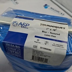 ASP Medical Tourniquet 1″x18″ Blue Textured Latex Free 2 Bags of 250ea TQT301