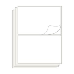 8.5″ x 5.5″ Address Mailing White Label Sheets – 1000 Sheets/2 Labels Per Sheet