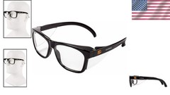 V30 Maverick Anti-Scratch Safety Glasses – Clear Lenses & Black Frame