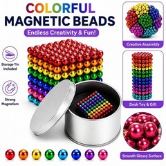 Adult 18+ 512Pcs 3MM Magnetic Beads Creative Building Desk Sculpture Metal Gift