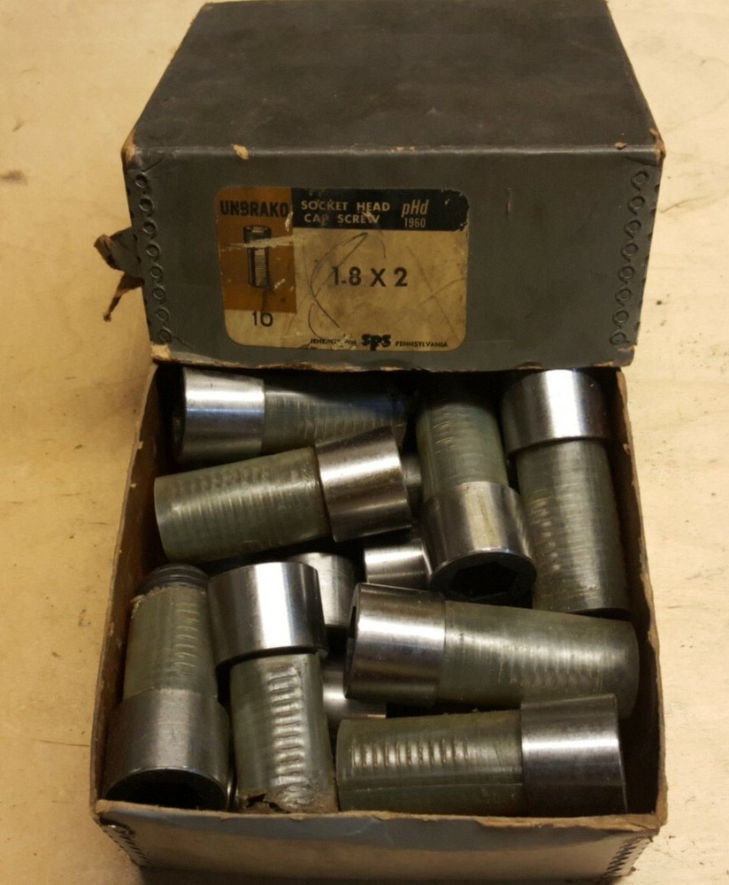 Lor of 16 pcs 1″-8 X 2″ Socket Cap Screws – Steel – Unbrako – NOS Made in USA