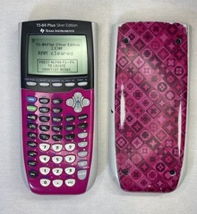 TI-84 PLUS SILVER EDITION GRAPHING CALCULATOR PINK- GREY COVER TESTED WORKS