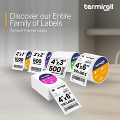 4×6 Thermal Labels 500 Fanfold – Rollo – 1 Stack | 500 Labels, White