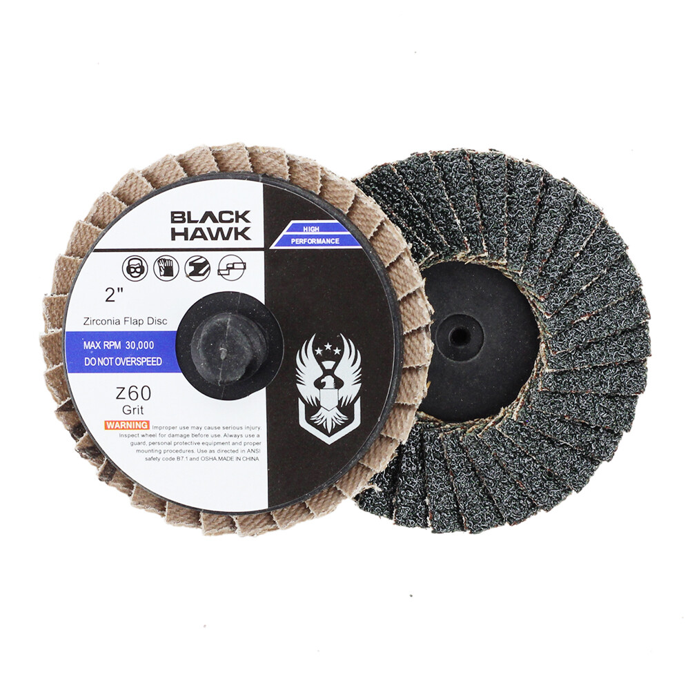 50 Pack – 2″ Mini Flap Discs 60 Grit Quick Change Sanding Roloc Style Type R