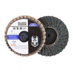50 Pack – 2″ Mini Flap Discs 60 Grit Quick Change Sanding Roloc Style Type R