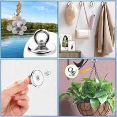 Super Strong Neodymium Fishing Magnet Hook Heavy Duty Rare Earth Magnet 100LBS