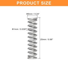 Wire Diameter 0.039″, OD 0.24″, Free Length 0.98″ Mechanical Compressed Spring