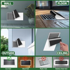 FINDMAG High Strength Magnetic Vent Covers, 8″ x 15.5″ 8″×15.5″ 2Pack, White