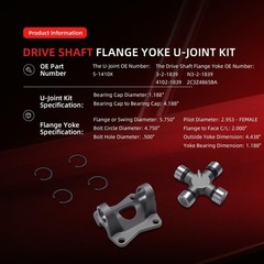 3-2-1839 Drive Shaft Flange Yoke 5-1410X U-Joint Kit 1410/SPL36 Series for Fo…