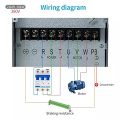 VFD 22 Kw 220V Single Phase to 380/480V 3 Phase 50/60 Hz Frequency 0-500