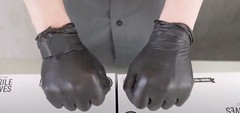 1000/cs Bluz 3 Mil Black Nitrile Gloves Powder Free (Non Latex Vinyl) Industrial